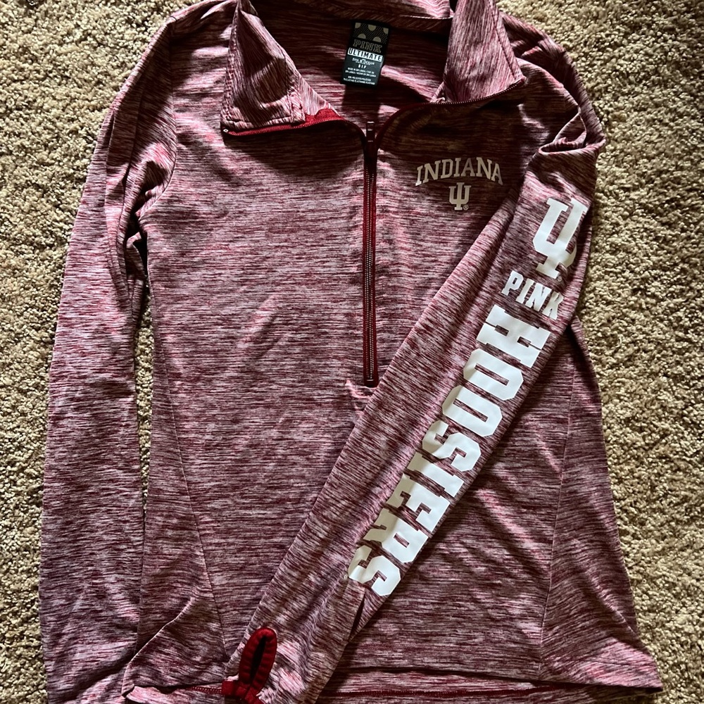 Indiana Hoosiers PINK Quarter Zip